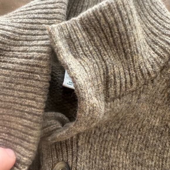 L.L. Bean Lambswool Pullover Sweater Mens Tagged Large Fits Like Medium Brown - Picture 11 of 13